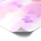 Abstract Kunstgoddelijkheid Paars Sinaasappel Boho Poster (Hoek)