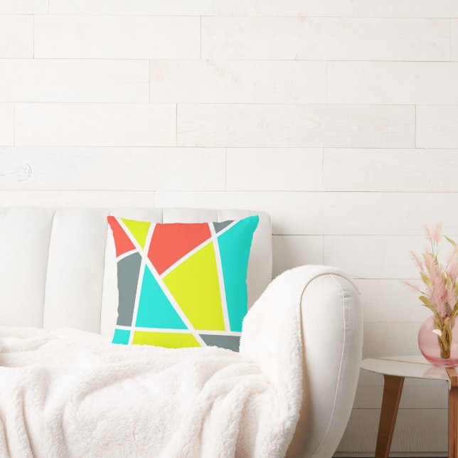 Abstract kunstgrijs koraalminimalisme kussen (Bank)