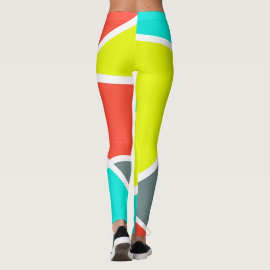 Abstract kunstgrijs koraalminimalisme leggings (Achterkant)