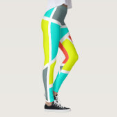 Abstract kunstgrijs koraalminimalisme leggings (Rechts)