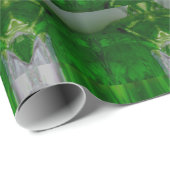 Abstract Kunstgroen Geometrisch Patroon Elegant Cadeaupapier (Rol Hoek)