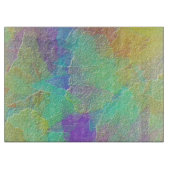 Abstract kunstkleurig getextureerd glas snijplank (Voorkant)