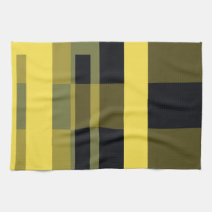 Abstract kunstkleurig patroon Keukenhanddoek