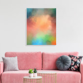 Abstract Kunstkleurig Rood Blauw Groen Geel Modern Canvas Afdruk (Insitu (Woonkamer))