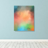 Abstract Kunstkleurig Rood Blauw Groen Geel Modern Canvas Afdruk (Insitu (Houten vloer))