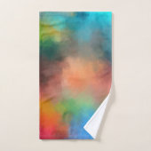 Abstract Kunstkleurig Rood Geel Blauw Groen Zwart Bad Handdoek (Handdoek)