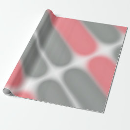 Abstract kunstkoraalroze grijze patroon cadeaupapier