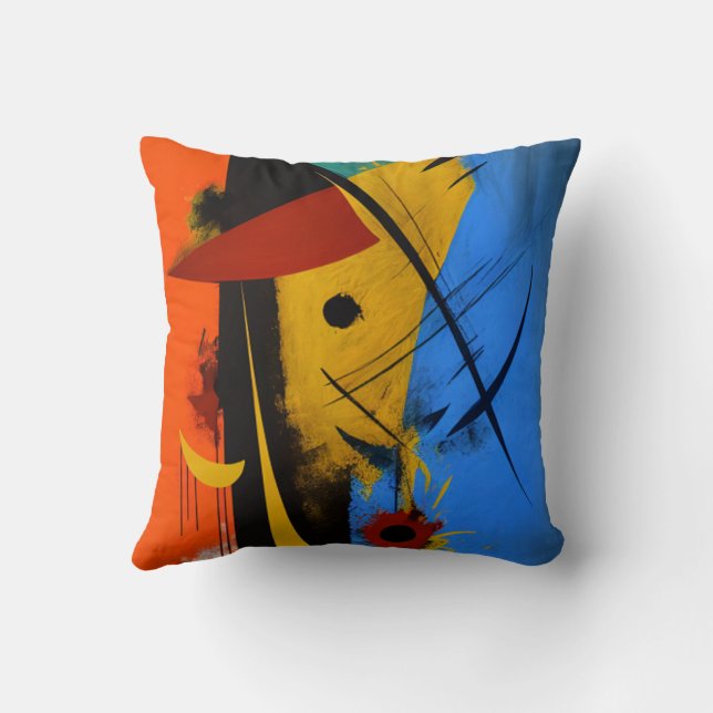 Abstract kunstkussen kussen (Achterkant)