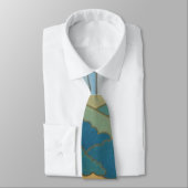 abstract kunstlandschap blauw en goud stropdas (Gebonden)
