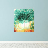 Abstract kunstlandschap Grote oorspronkelijke kuns Canvas Afdruk (Insitu (Houten vloer))