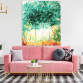 Abstract kunstlandschap Grote oorspronkelijke kuns Canvas Afdruk (Insitu (Woonkamer))