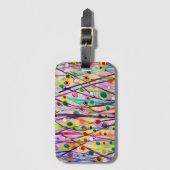 abstract kunstlandschap kleurrijke waterverf bagagelabel (Voorkant (verticaal))