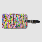 abstract kunstlandschap kleurrijke waterverf bagagelabel (Voorkant (horizontaal))