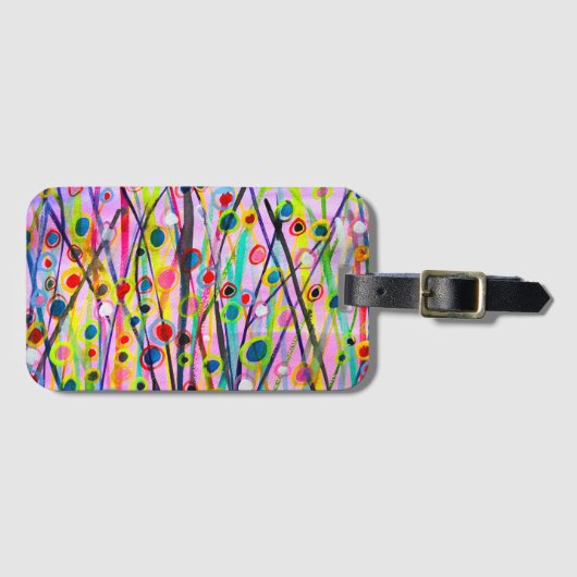 abstract kunstlandschap kleurrijke waterverf bagagelabel (Voorkant (horizontaal))
