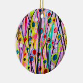 abstract kunstlandschap kleurrijke waterverf keramisch ornament (Rechts)