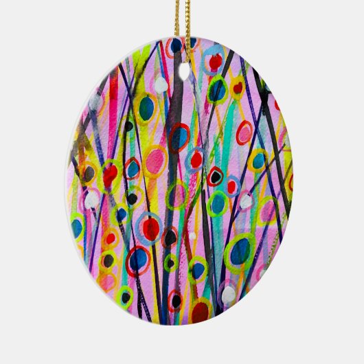 abstract kunstlandschap kleurrijke waterverf keramisch ornament (Rechts)