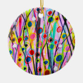 abstract kunstlandschap kleurrijke waterverf keramisch ornament (Voorkant)