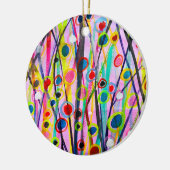 abstract kunstlandschap kleurrijke waterverf keramisch ornament (Links)