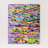 abstract kunstlandschap kleurrijke waterverf legpuzzel (Verticaal)