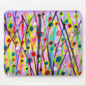 abstract kunstlandschap kleurrijke waterverf muismat (Voorkant)