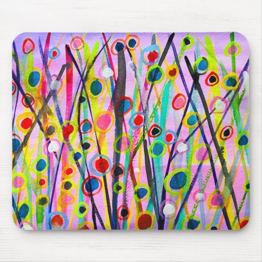 abstract kunstlandschap kleurrijke waterverf muismat (Voorkant)