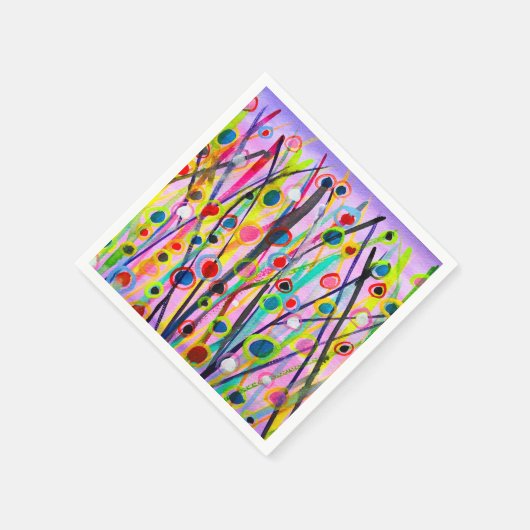 abstract kunstlandschap kleurrijke waterverf servet (Hoek)