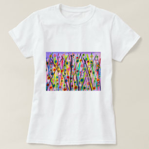 abstract kunstlandschap kleurrijke waterverf t-shirt