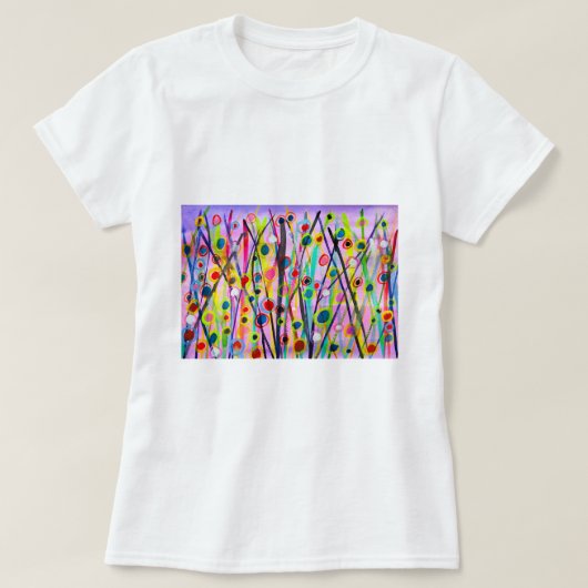 abstract kunstlandschap kleurrijke waterverf t-shirt (Design voorkant)