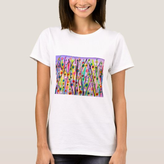 abstract kunstlandschap kleurrijke waterverf t-shirt (Voorkant)