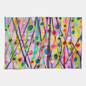 abstract kunstlandschap kleurrijke waterverf theedoek (Horizontaal)