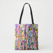 abstract kunstlandschap kleurrijke waterverf tote bag (Voorkant)