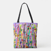 abstract kunstlandschap kleurrijke waterverf tote bag (Achterkant)