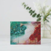 Abstract kunstlandschap Skinny Trees Briefkaart (Staand voorkant)