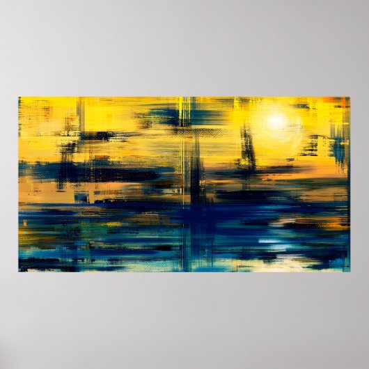 Abstract kunstlandschapsschilderwerk, achtergrond poster (Voorkant)