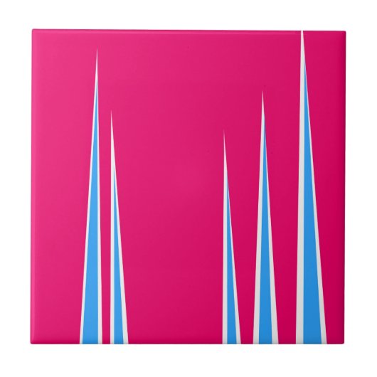 Abstract kunstlichtblauw-witminimalisme tegeltje (Voorkant)
