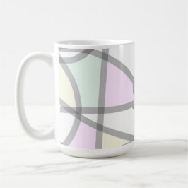 Abstract Kunstmatig Bleek beige koraalroze geel Koffiemok