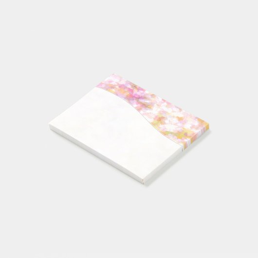 Abstract kunstmatig Bleek geel deastel indrukken Post-it® Notes (Schuin)