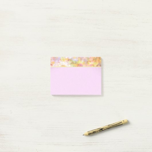 Abstract kunstmatig Bleek geel deastel indrukken Post-it® Notes (Op bureau)