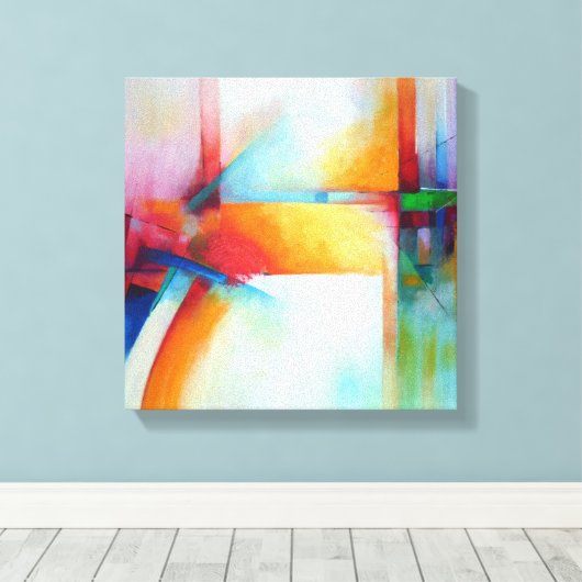 Abstract kunstmatig elegant acrlylisch schilderen canvas afdruk (Insitu (Houten vloer))