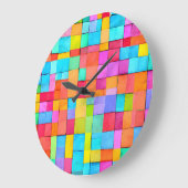 Abstract kunstmatig kleurenpapier grote klok (Hoek)
