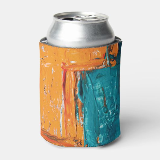 Abstract kunstmatig ontwerp voor olieverf blikjeskoeler (Blikje Voorkant)