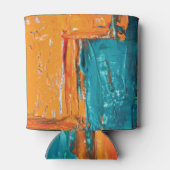 Abstract kunstmatig ontwerp voor olieverf blikjeskoeler (Achterkant)