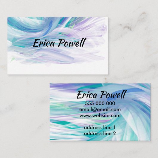 abstract kunstmatig ontwerp voor penseelstreken visitekaartje (Voorkant / Achterkant)