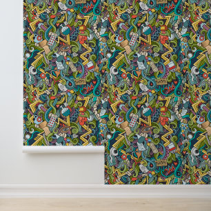 Abstract kunstmatig pictogram behang