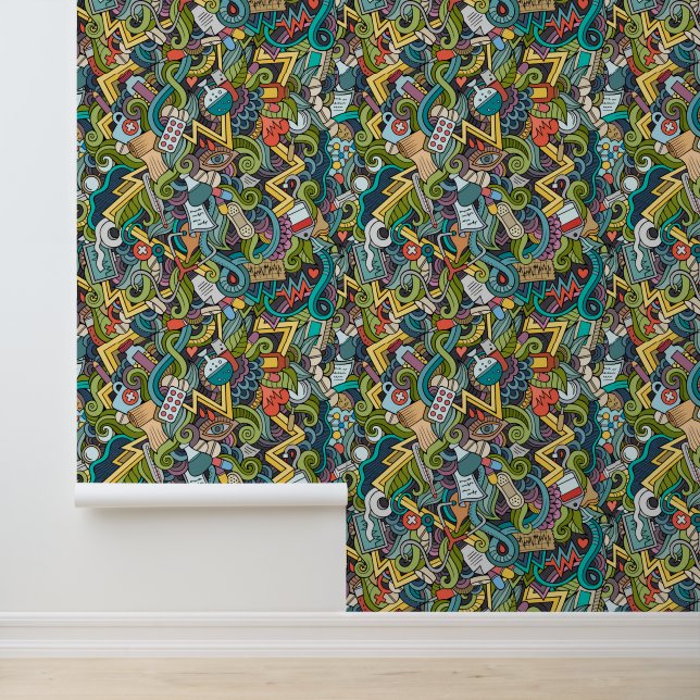 Abstract kunstmatig pictogram behang (Applicatie)