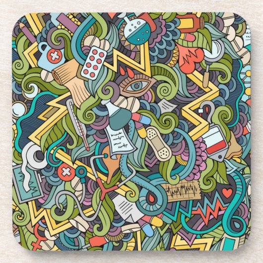 Abstract kunstmatig pictogram bier onderzetter (Voorkant)