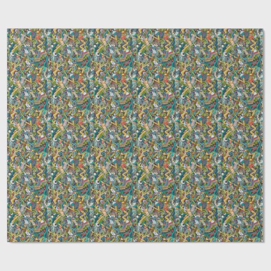 Abstract kunstmatig pictogram cadeaupapier (Vlak)