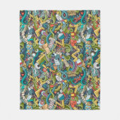 Abstract kunstmatig pictogram fleece deken (Voorkant)