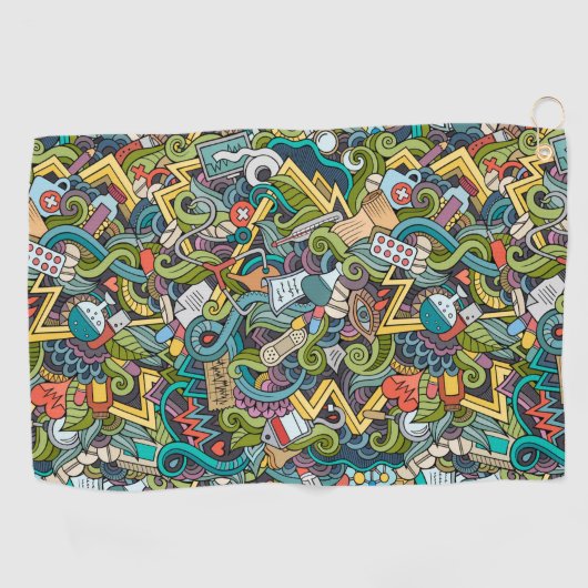 Abstract kunstmatig pictogram golfhanddoek (Horizontaal)