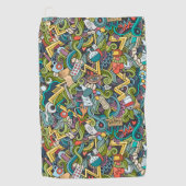 Abstract kunstmatig pictogram golfhanddoek (Voorkant)